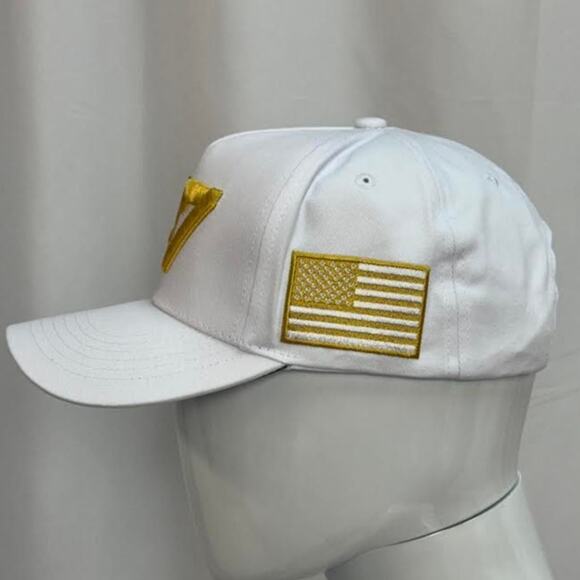 Authentic Limited Charlie Kirk White Hat Cap Gold 47 Turning Point USA - Picture 5 of 11